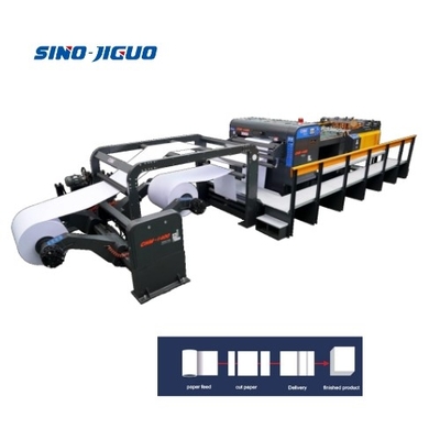 주문 최대 1400mm 너비 사용 된 롤 페이퍼 시트 머신 2 롤 절단 AC380V / 220Vx50Hz online manufacture