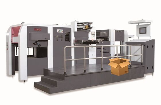 주문 JIGUO TMY-1500H 자동 다이 커팅 및 포일 스탬핑 머신,Max.Diecutting 속도:5000s/h,Max.Stamping 속도:4500s/h,NO.of 포일 롤러: 수직: 3; 수평: 2. online manufacture
