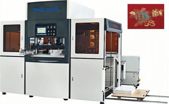 선물 포장 상자용 자동 핫 포일 스탬핑 기계의 ±0.1mm 핫 포일 스탬핑 정확도